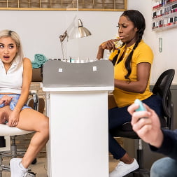 Sneaky Vibrator Leads To Salon Sex