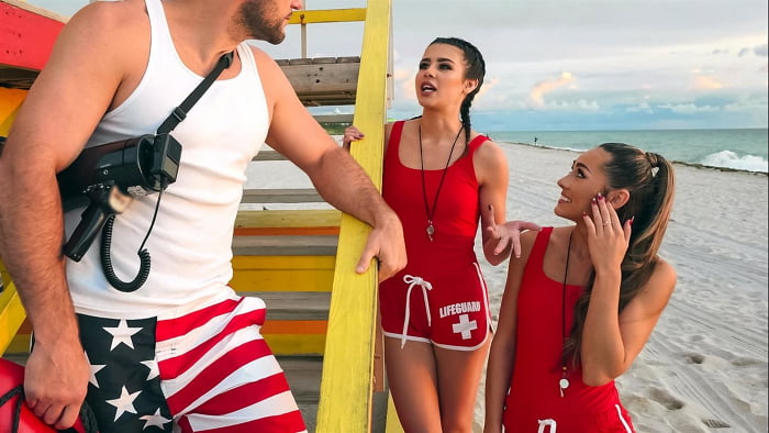 MacKenzie Mace in Horny Lifeguards Share A Cock